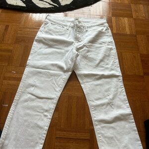 J. Crew Classic White Denim Pants
